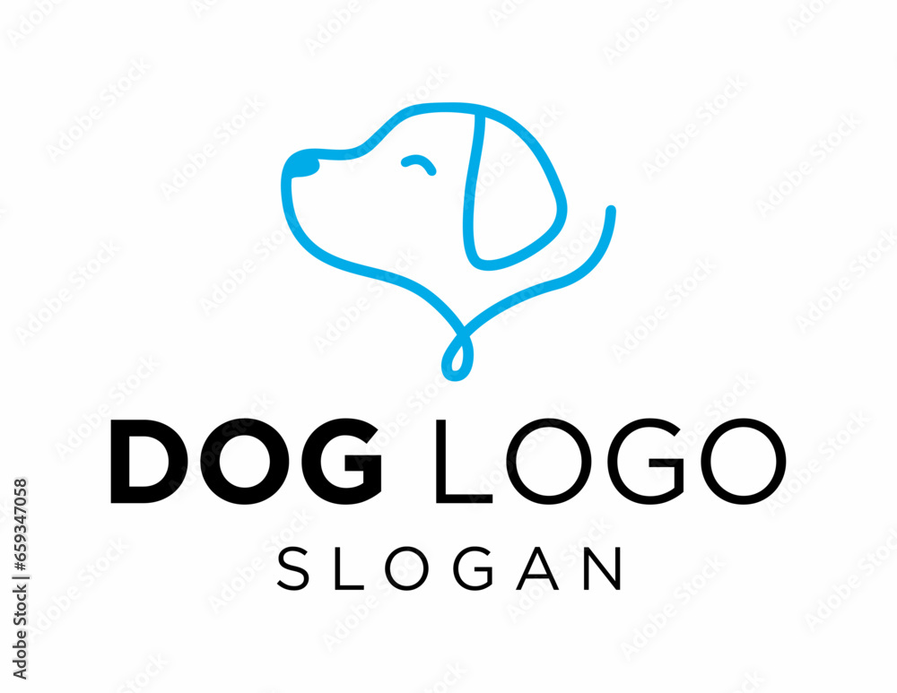 Logo design about Dog on a white background. made using the CorelDraw application.