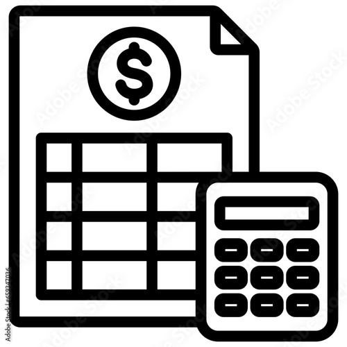 Book Keeping Outline Icon