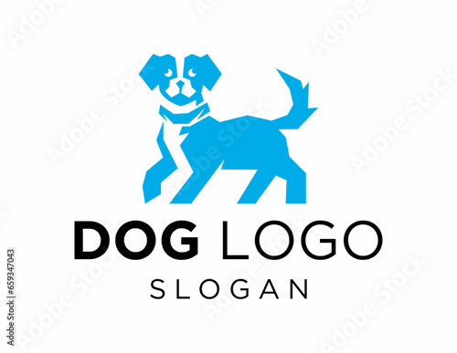 Logo design about Dog on a white background. made using the CorelDraw application.