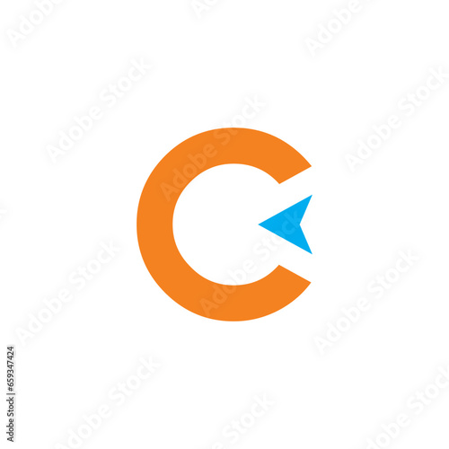 Letter c aero innovative air adventure target inventive business, logo, design, brand identity, flat logo, company, editable, vector