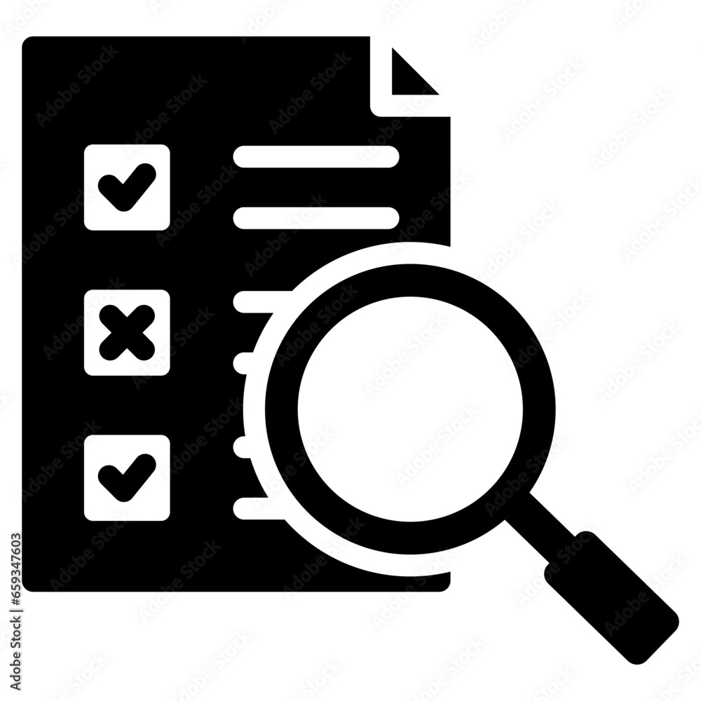 Analysis Glyph Icon Analysis Glyph Icon