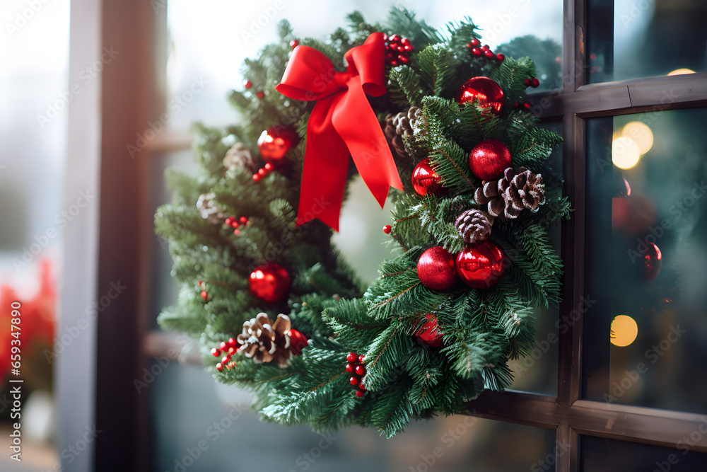 Christmas wreath background Christmas wreath background