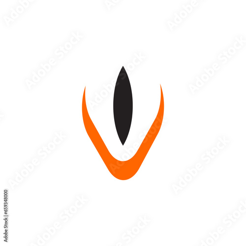 Animal eye letter v typography innovative wild adventure business, logo, design, brand identity, flat logo, company, editable, vector