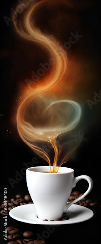 cup of coffee with smoke