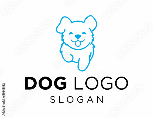 Logo design about Dog on a white background. made using the CorelDraw application.