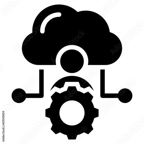 Cloud Clients Glyph Icon