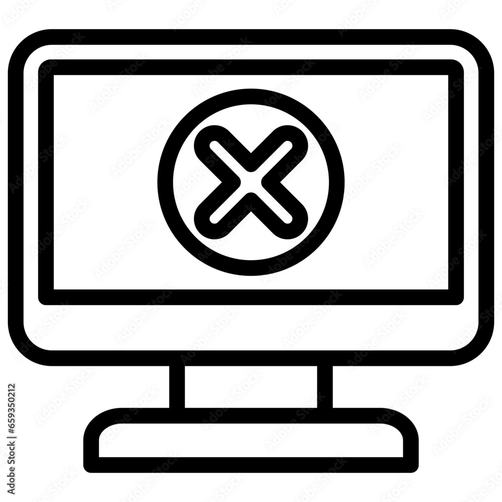 Obraz premium Incorrect Outline Icon