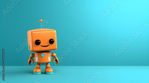 Funny cartoon model with copy Space, , 3d cute creature