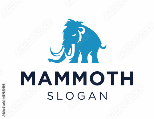 Logo design about Mammoth on a white background. made using the CorelDraw application.