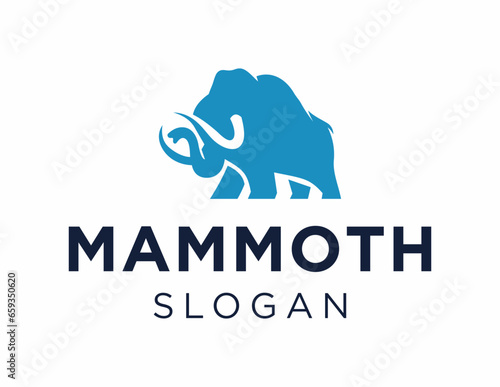 Logo design about Mammoth on a white background. made using the CorelDraw application.