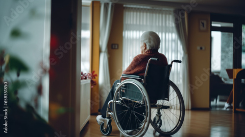 Elderly woman in a nursing home