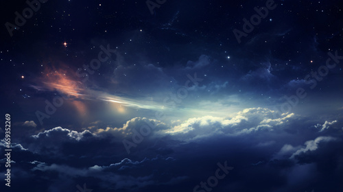 Space scene with stars in the galaxy.