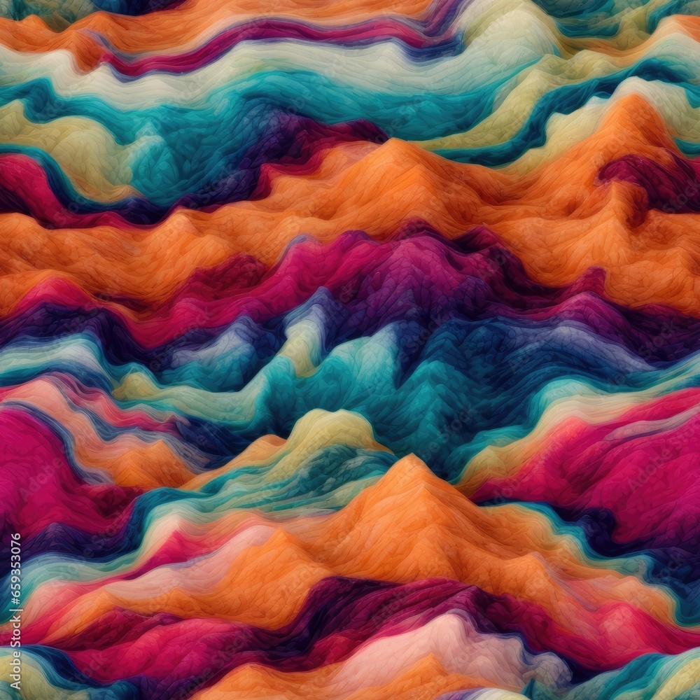 Acid Wash Seamless Patterns: A Symbol of Creativity, Generative AI