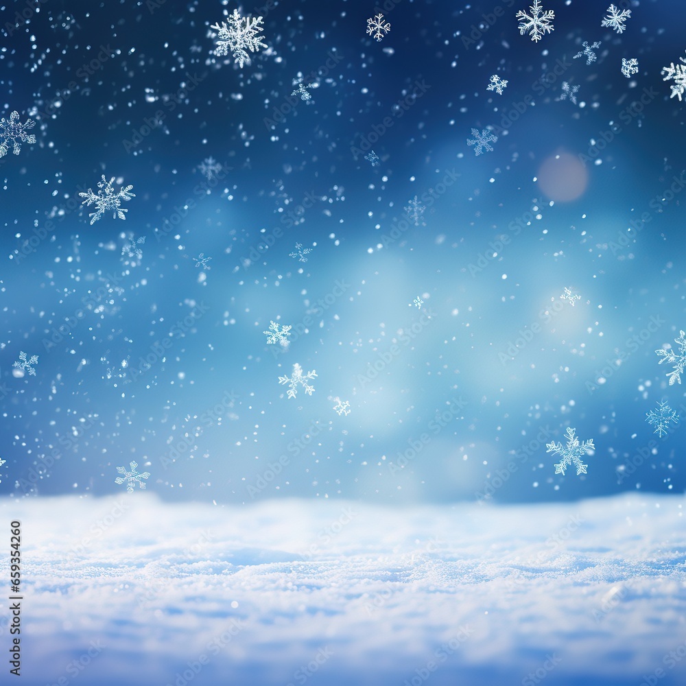 Naklejka premium christmas background with snowflakes