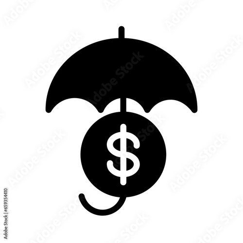 Currency Protection Umbrella Icon