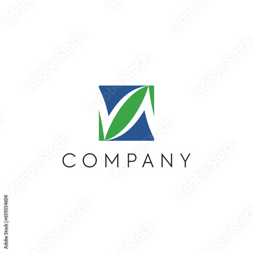 Nature leaf green organic business, logo, design, brand identity, flat logo, company, editable, vector