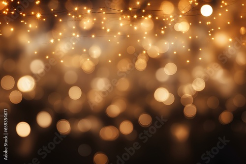 holiday illumination and decoration concept ,christmas garland bokeh lights over background
