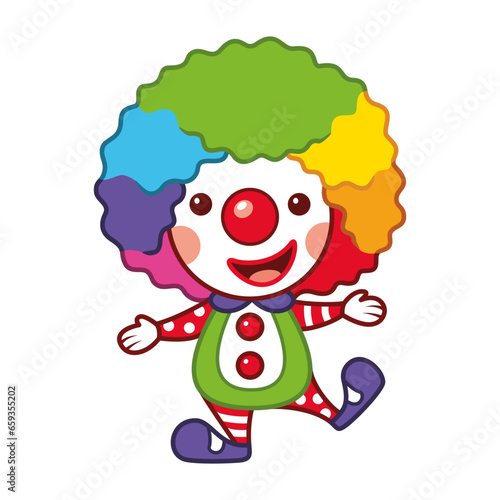 Circus Clown cartoon vector illustration