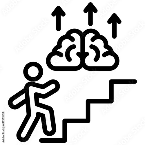 Self Improvement Outline Icon