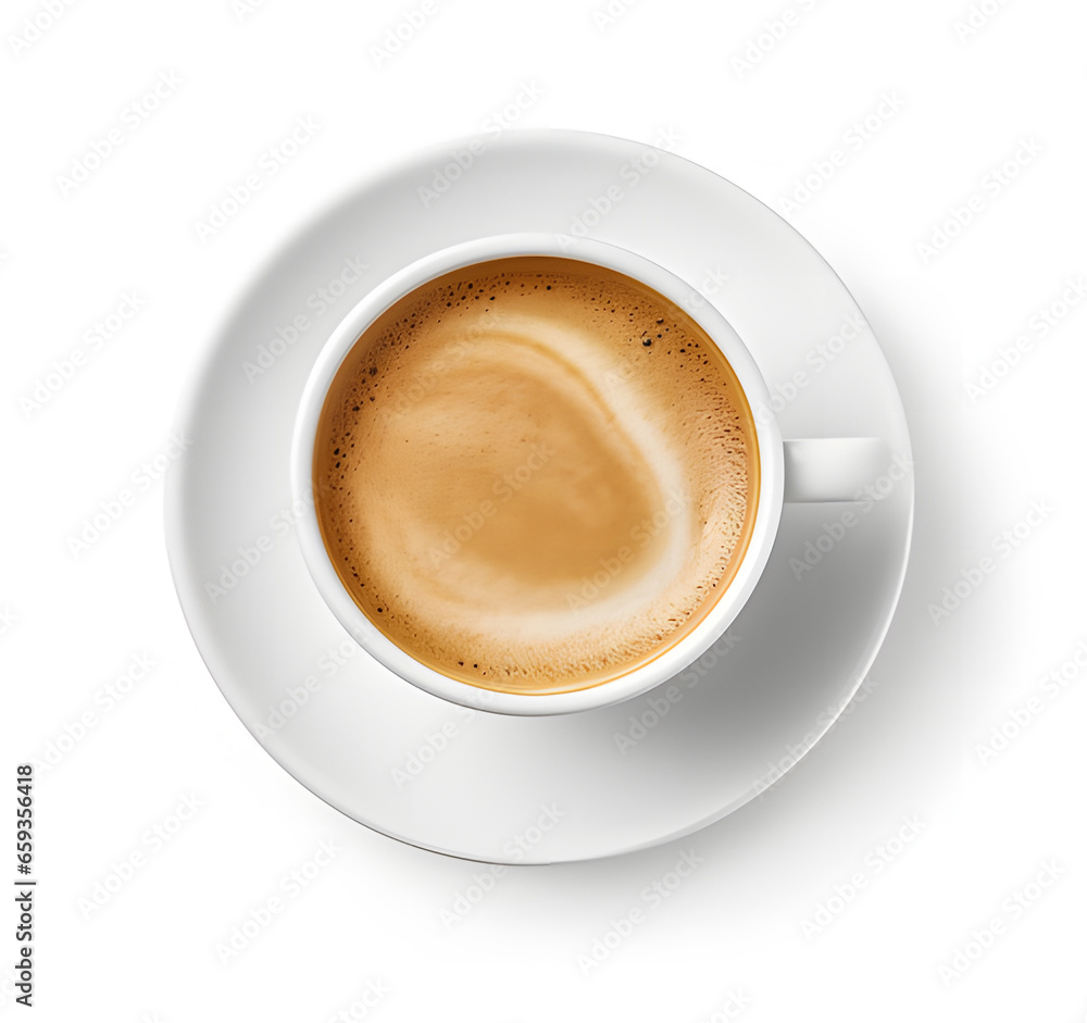a cup of coffee in white background ai generative a cup of coffee in white background ai generative