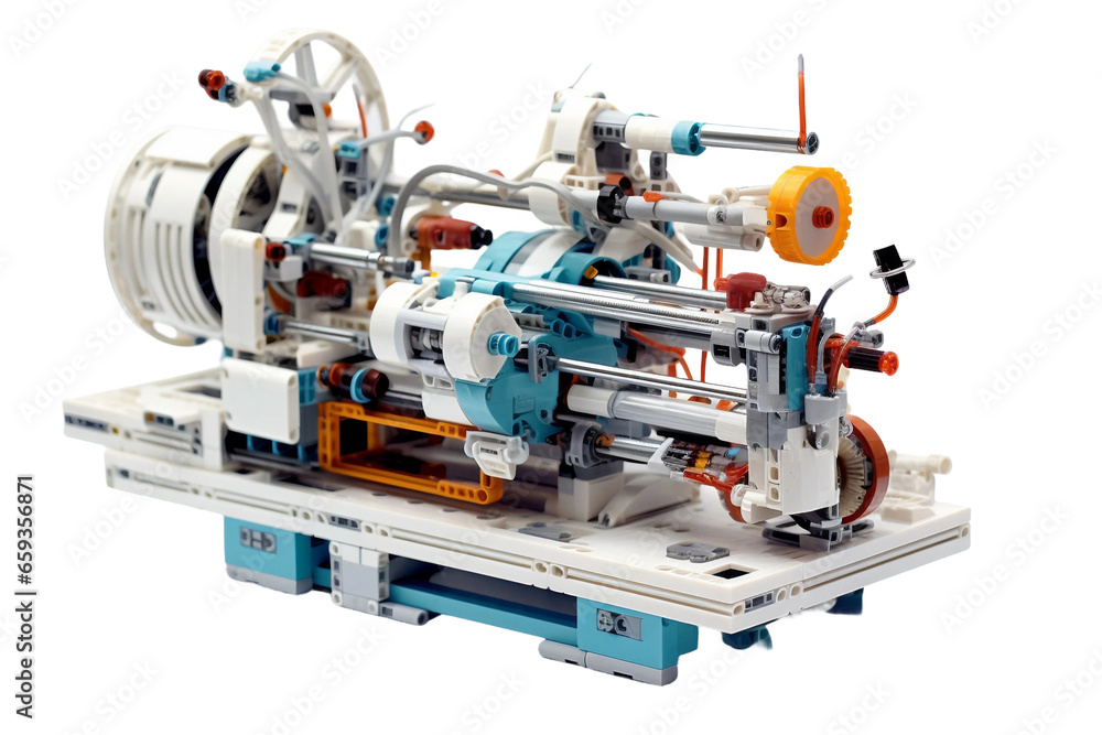 Industrial Grade Plastic Production Machine Isolated on Transparent Background