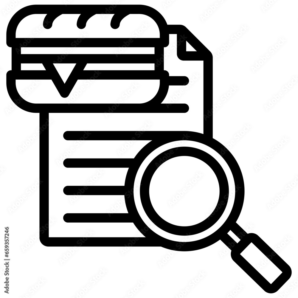 Nutritional Information Outline Icon Nutritional Information Outline Icon