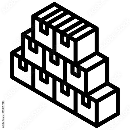 Boxes Outline Icon