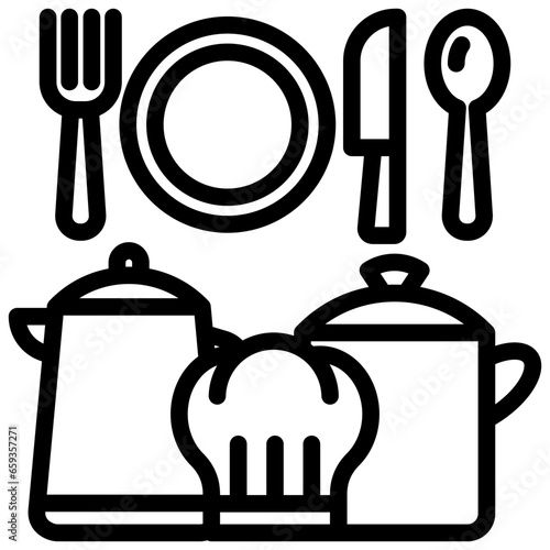 Meal Kit Outline Icon