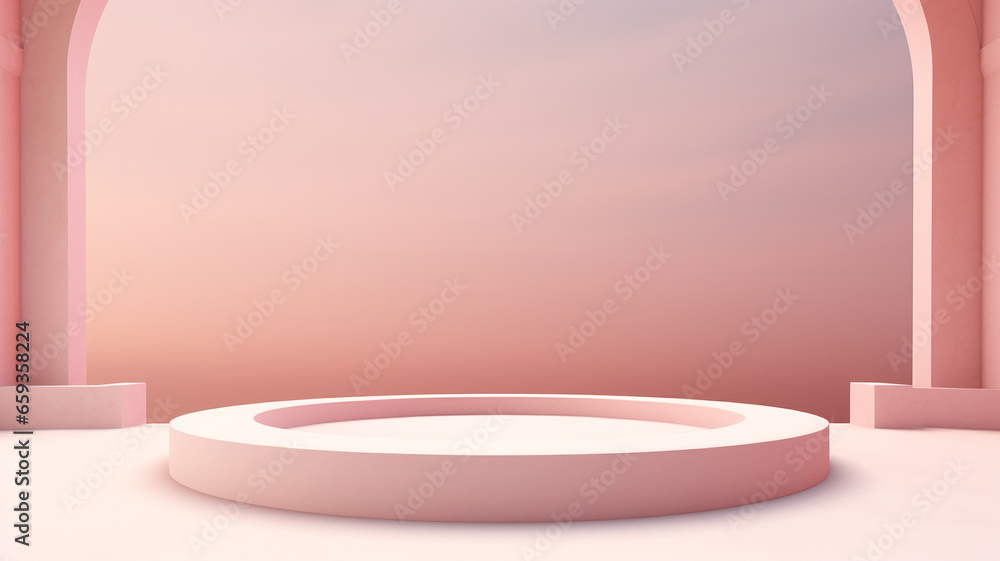 3d luxury pink podium for your luxury product.Generative AI 3d luxury pink podium for your luxury product.Generative AI