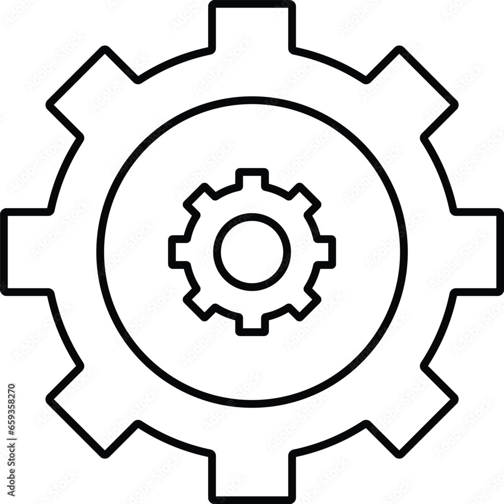 Cogwheel Vector Icon easily modified

