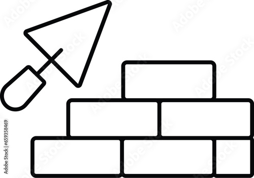 Wall construction Vector Icon easily modified

