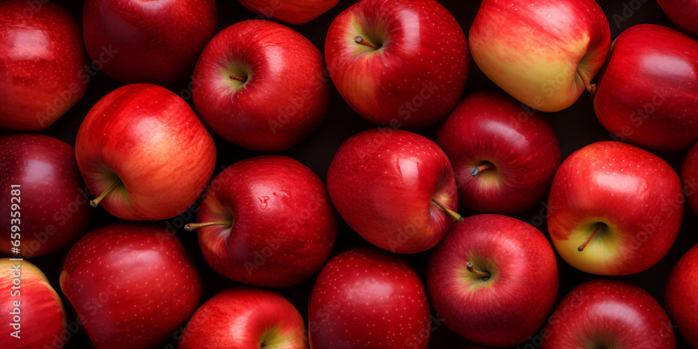 Fresh many red apples, upper view background Fresh many red apples, upper view background