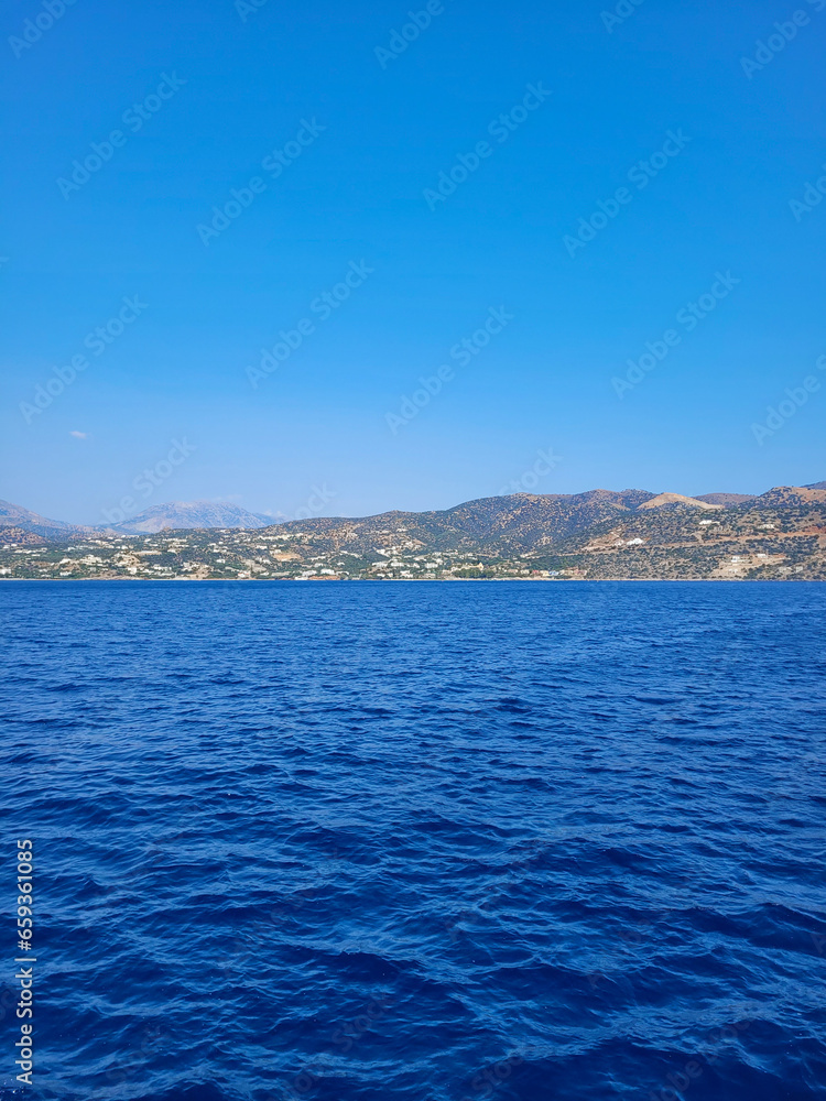 View from a cruise ship on the Mediterranean Sea