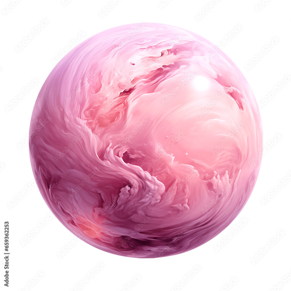 Pink Celestial Planet Rendering Isolated on Transparent or White Background, PNG Pink Celestial Planet Rendering Isolated on Transparent or White Background, PNG