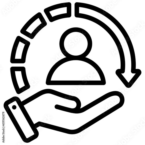 Retain Outline Icon