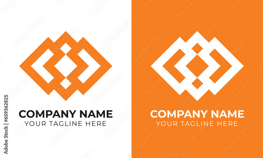 Corporate creative modern minimal monogram business logo design template Corporate creative modern minimal monogram business logo design template