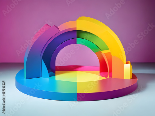 abstract rainbow circle