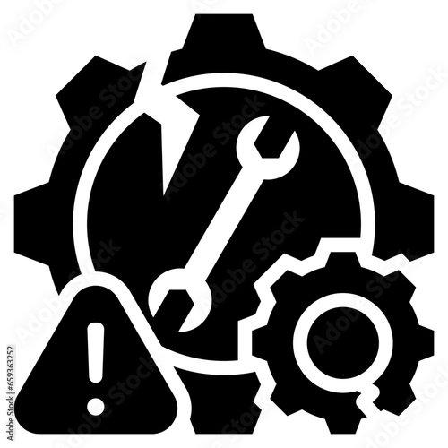 Technical Failure Glyph Icon