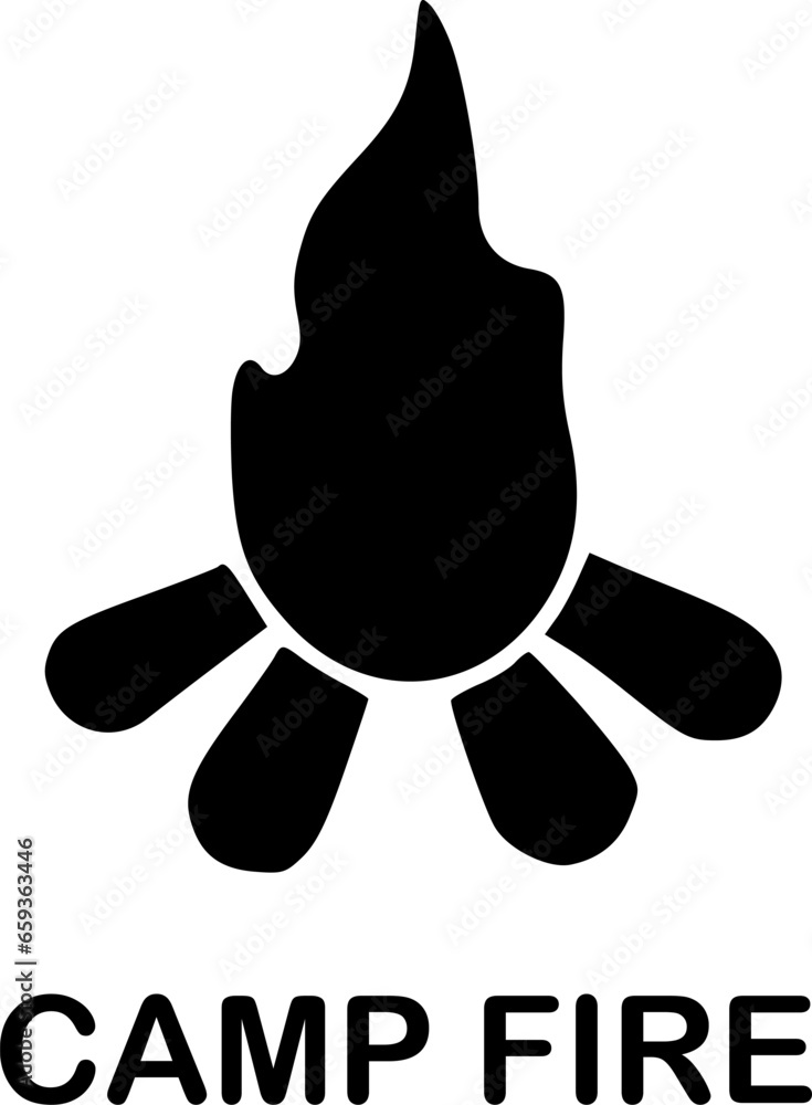 campfire icon vector symbol design illustration campfire icon vector symbol design illustration