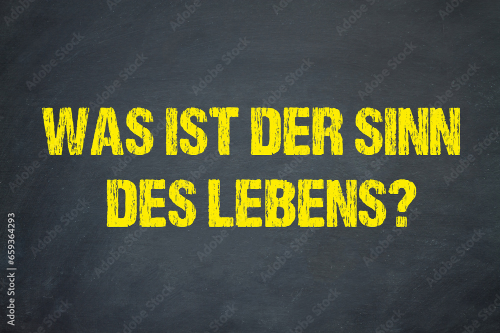 Der Sinn Des Lebens Sei Glücklich Was ist der Sinn des Lebens? Stock Illustration | Adobe Stock