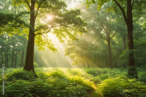 morning in the forest photo