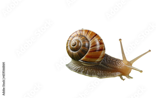 Brown Shell of snail on isolated background
