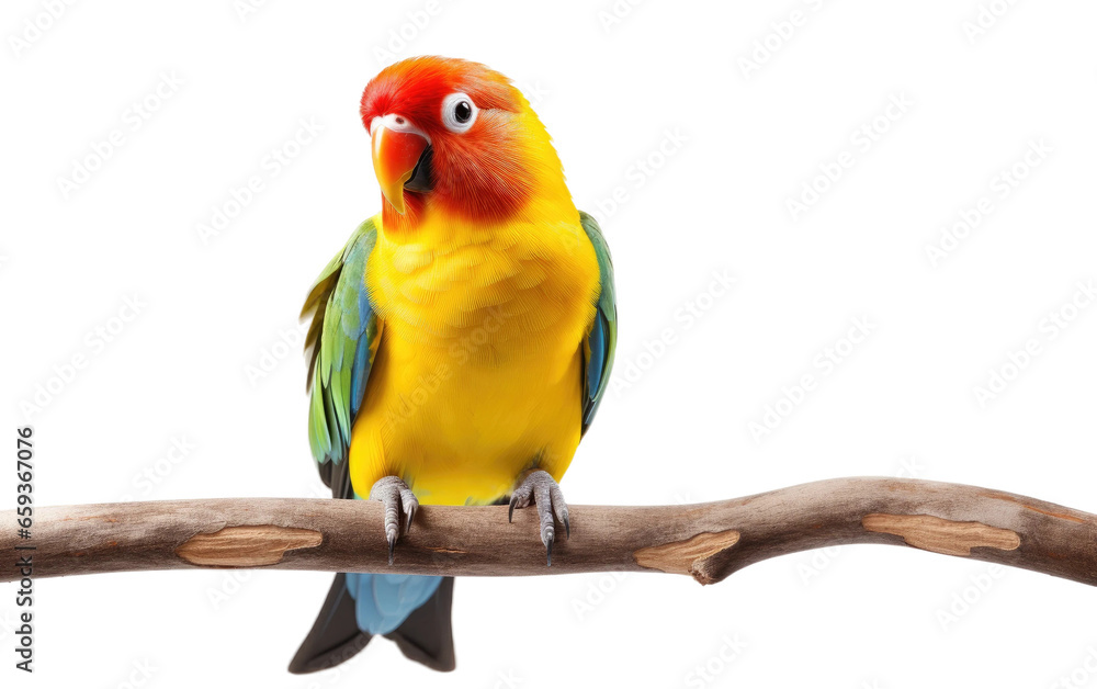 Peaceful Perch on isolated background