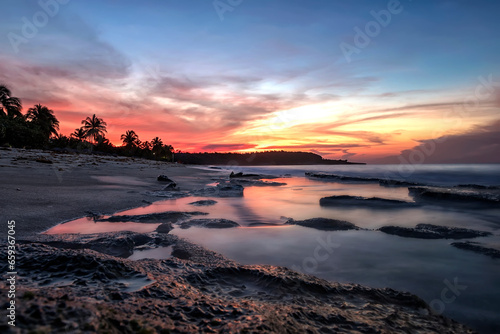 An incredible feeling at the shore of the Atlantic ocean at sunset  Cuba