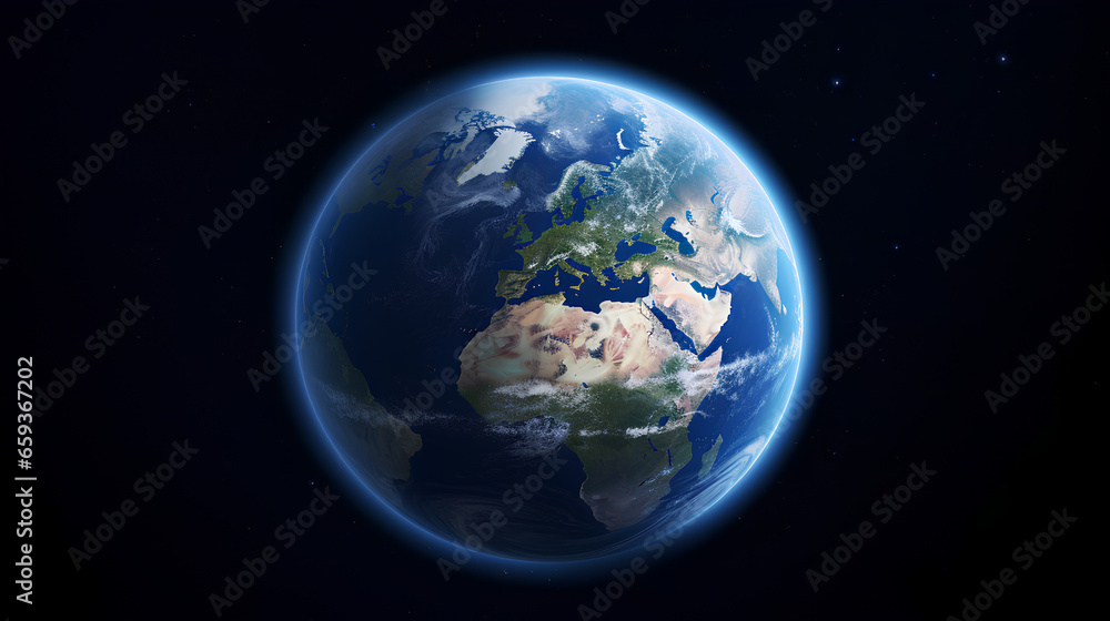 Fototapeta premium The Earth from space showing all they beauty. Extremely detailed image