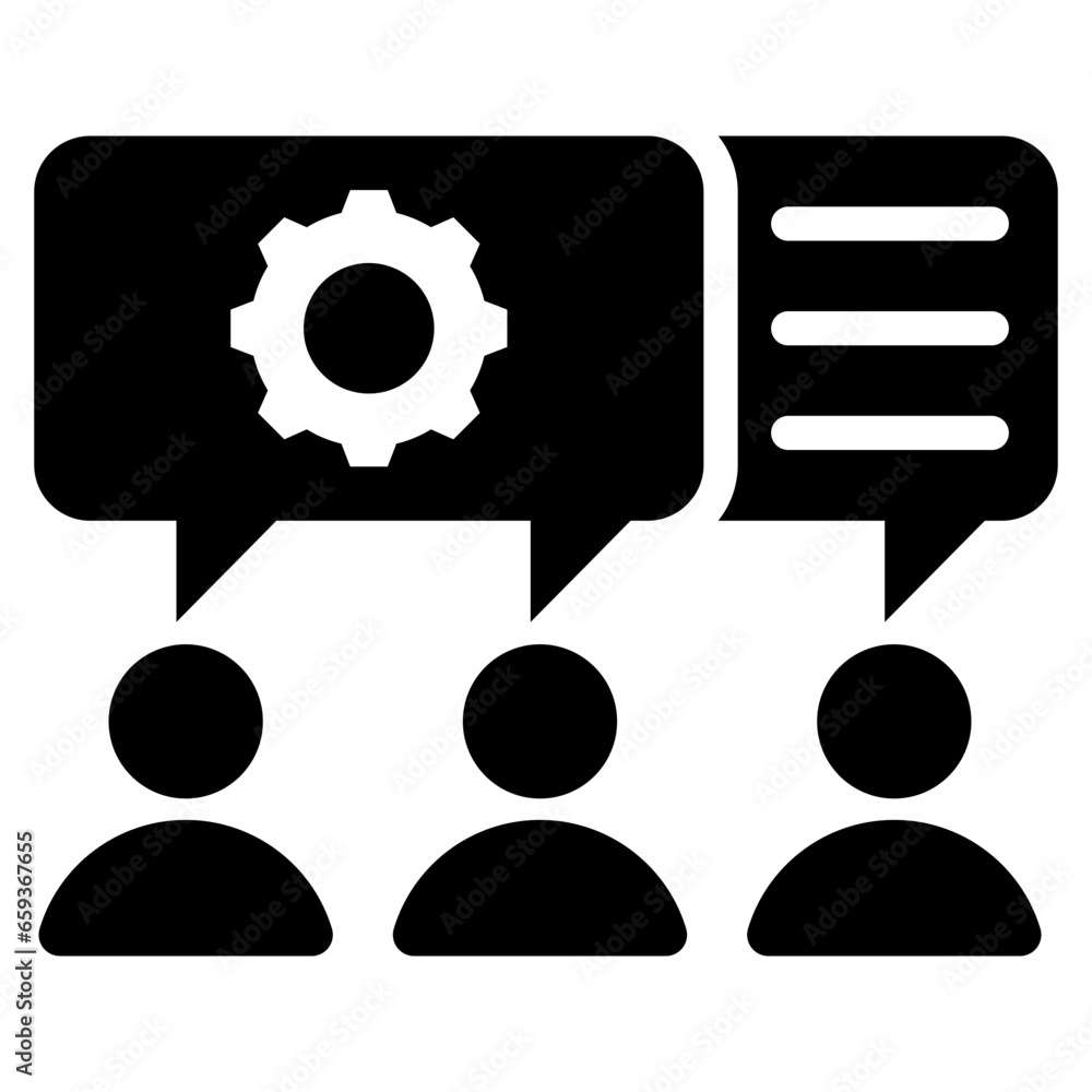 Team Spirit Glyph Icon Team Spirit Glyph Icon