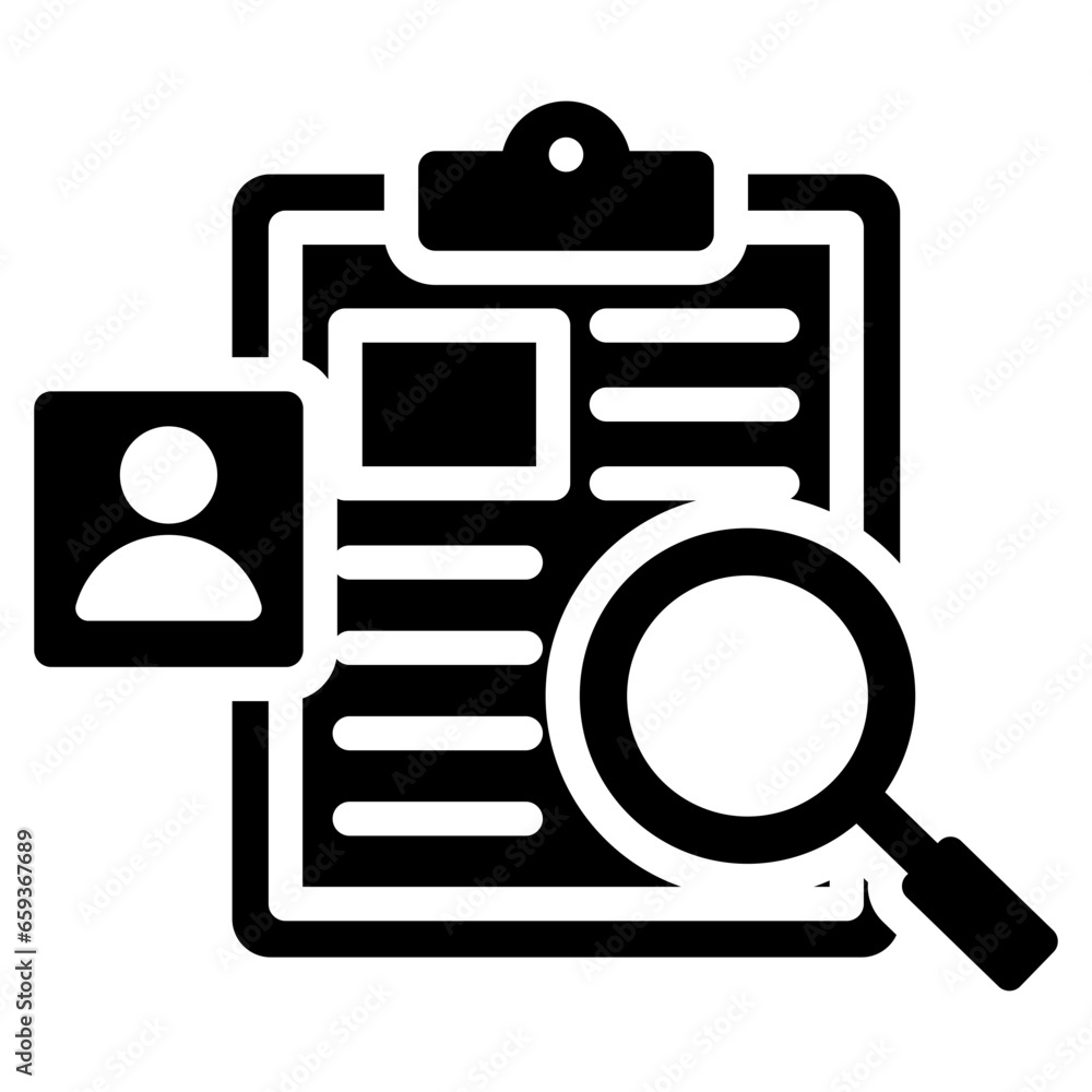 Investigation Glyph Icon Investigation Glyph Icon
