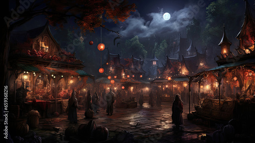 Witches' Market under Blood Moon © javier
