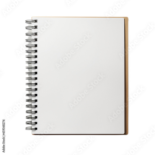 blank notebook isolated on white background, , PNG, transparent background
