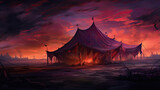 Sinister Circus Tent at Dusk